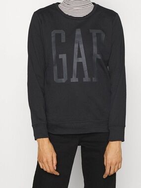 GAP Black Logo Pullover Sweatshirt